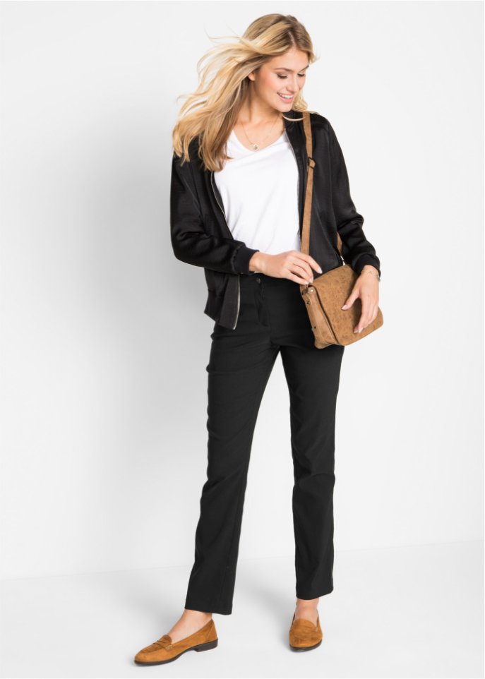 Bengalin-Stretch-Hose mit Bequembund, Straight