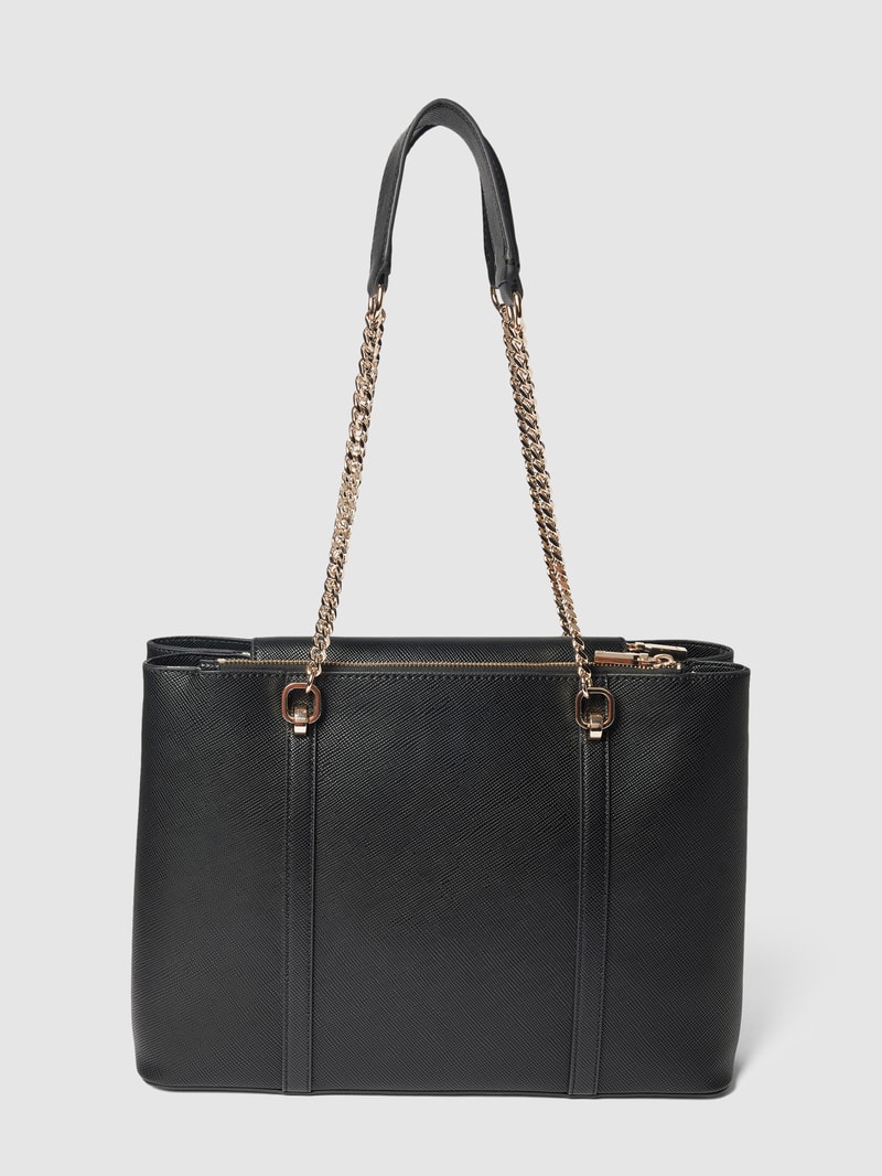Handtasche mit feinem Strukturmuster Modell 'CRAIG' in schwarz