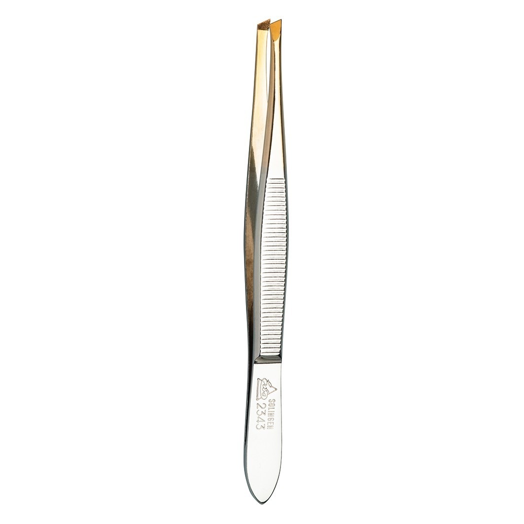 Pinzette Gold-Edition „Shine“. schräg. 9 cm