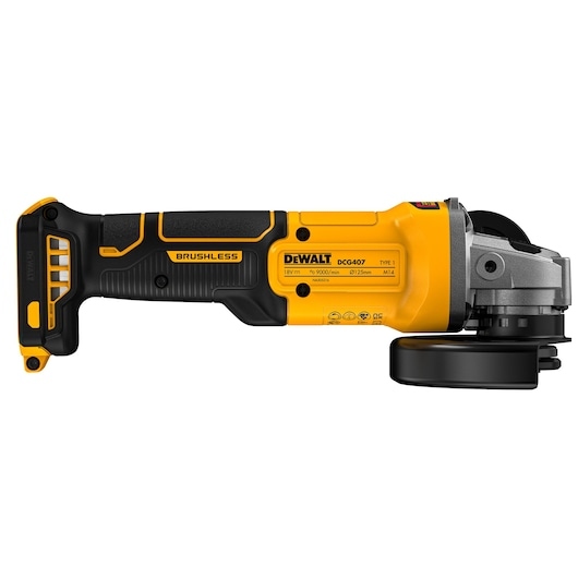 Esmerilhadeira angular DeWalt DCG407N-XJ 18V XR com interruptor deslizante, 125 mm (sem baterias e carregador).