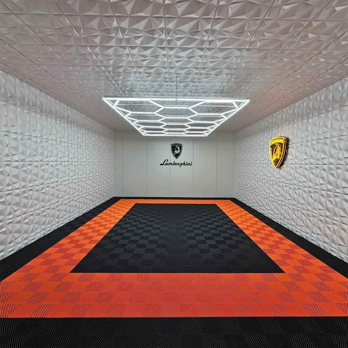 Performance Floor Hexagon LED-Deckenbeleuchtung inkl. Aluminiumrahmen