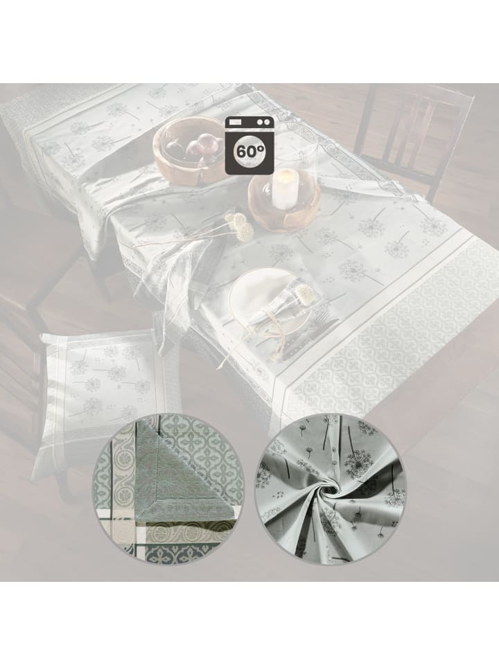 Erwin Müller Jacquard Tischdecke in grau günstig kaufen 150x250-cm