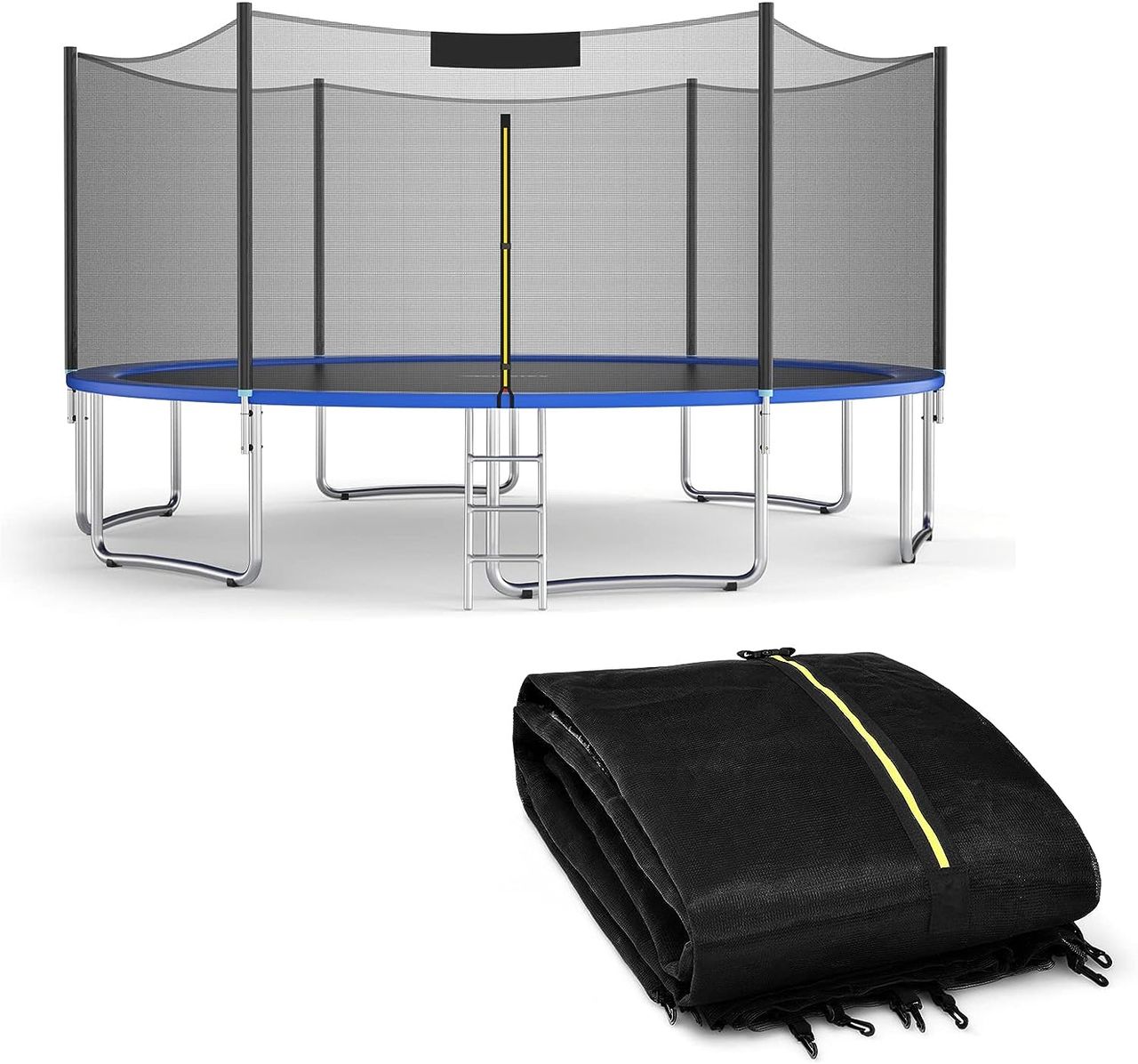 Costway COSTWAY Ø457cm Trampolin Sicherheitsnetz für Gartentrampoline