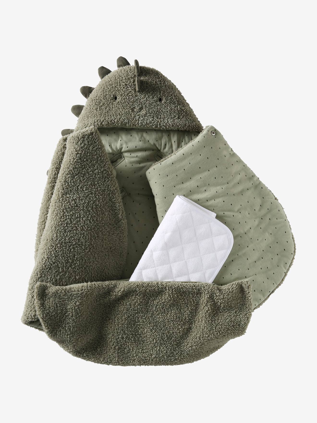 Nid d'ange transformable en peluche Ourson gris souris