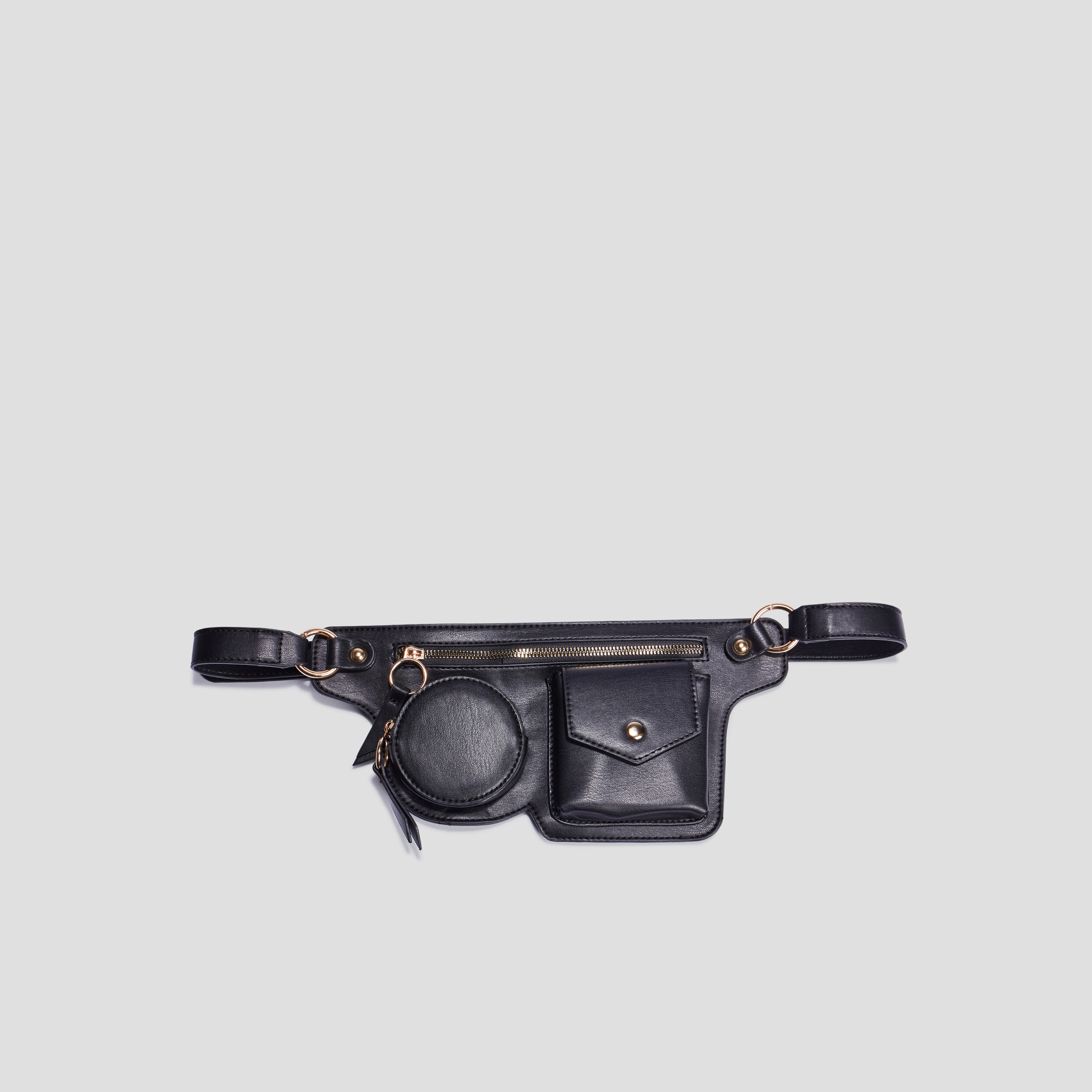 Ceinture avec pochettes noir femme | La Halle