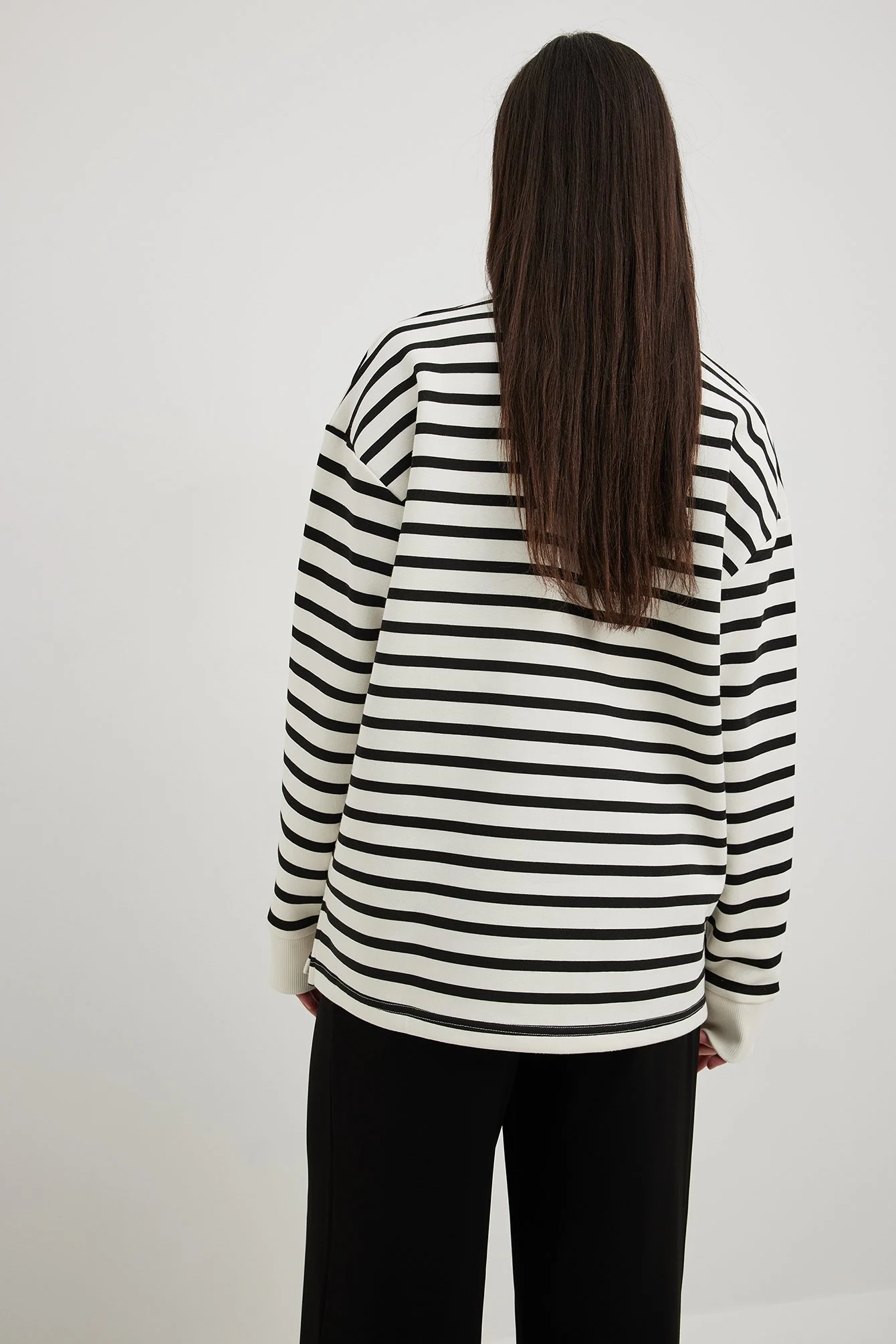 Gestreiftes Oversize-Sweatshirt