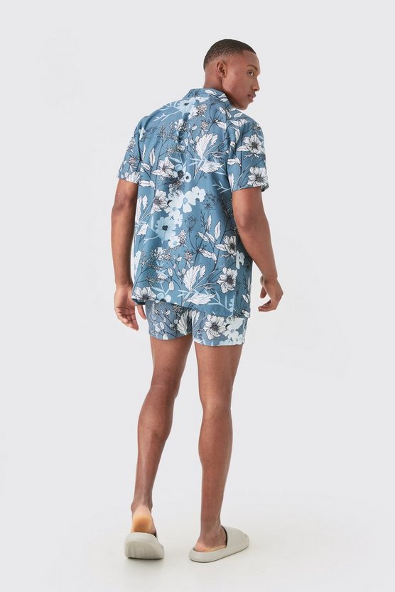 Florales Hemd & Badehose