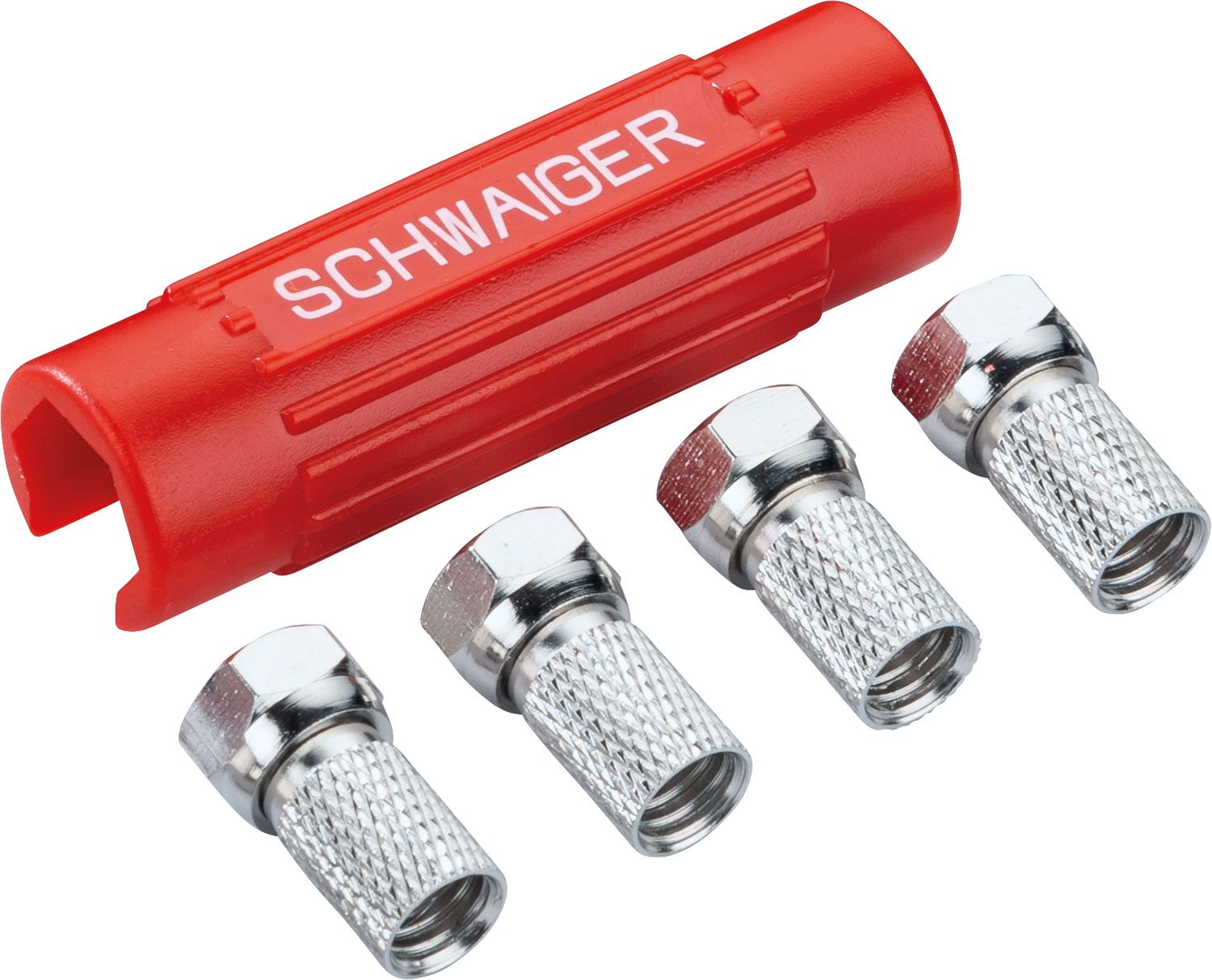 Schwaiger ADH14 satz von 4 F-Stecker mit Aufdrehhilfe