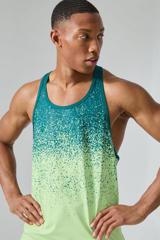 Man Active grünes Ombre Gym Tanktop