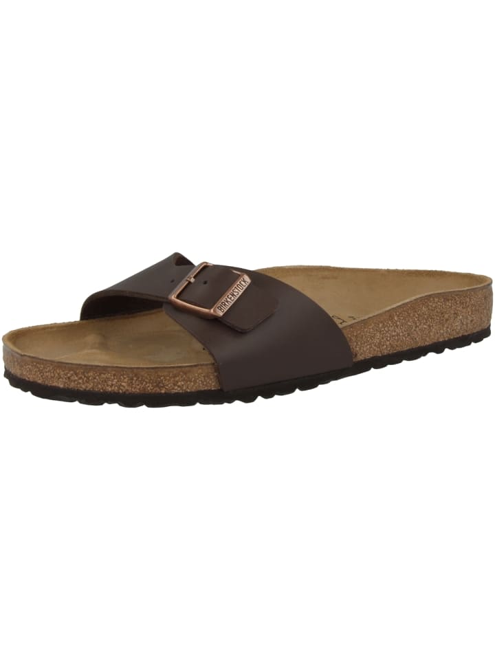 Birkenstock Pantolette Madrid Birko-Flor schmal in braun günstig kaufen 43