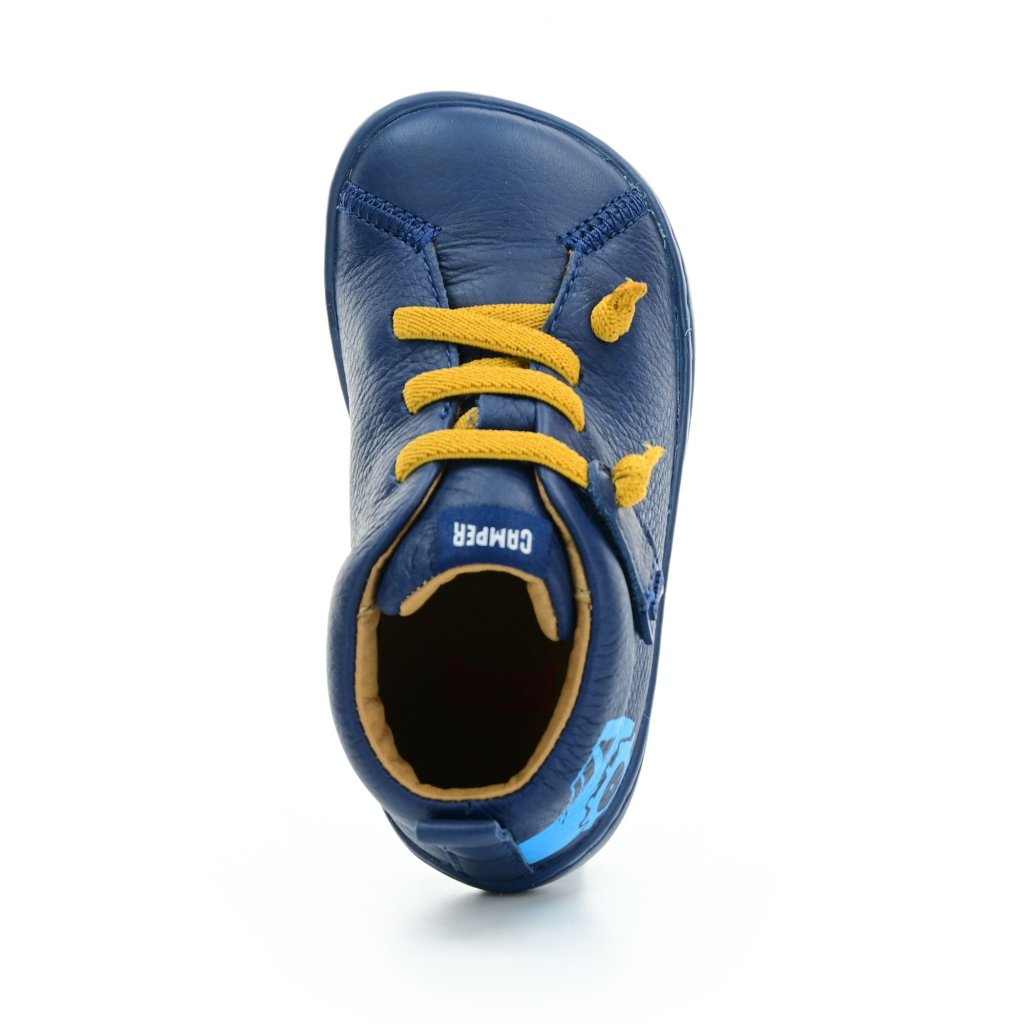 Camper Peu Cami Sell. Yard Traktor Blue (80153-099 First Walkers) dunkel blaue Mid Cut Barfußschuhe
