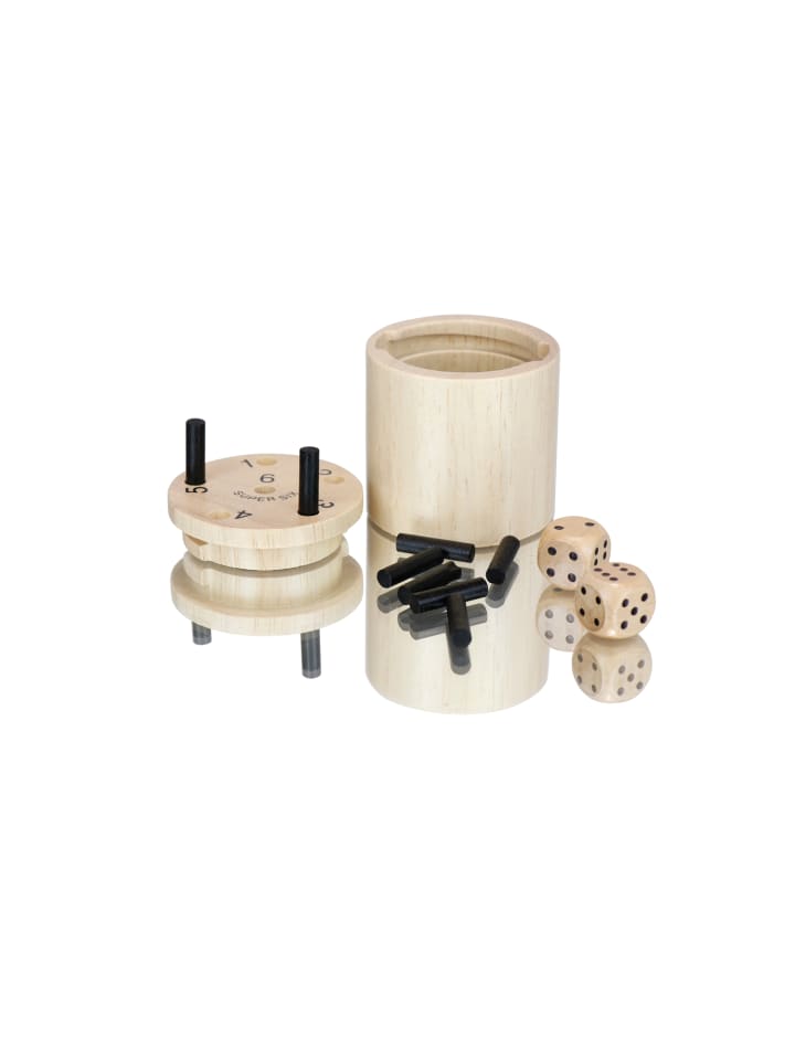 Bestsaller Würfelspiel SUPER SIX aus Holz in Natur/Schwarz günstig kaufen onesize