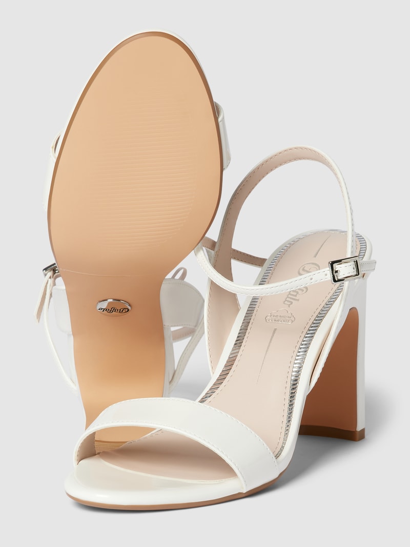 Sandalette mit Dornschließe Modell 'Jean' in weiß
