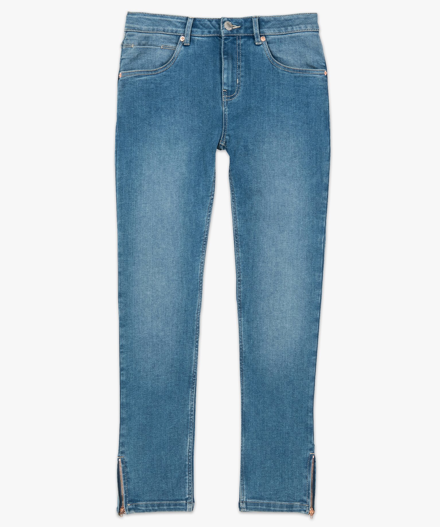 Jean femme coupe skinny longueur 7/8ème stone | GEMO