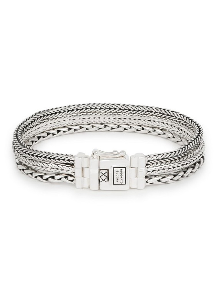 Buddha to Buddha Triple Mini link bracelet in silver
