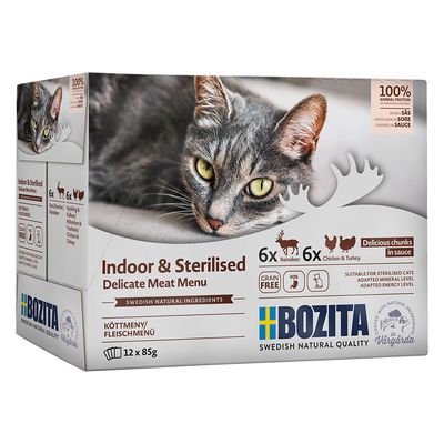 Bozita Indoor & Sterilised im Mixpaket 12 x 85 g
