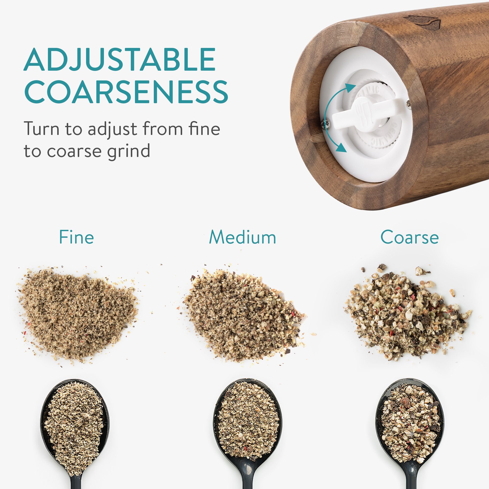 Navaris Gewürzmühle Salz und Pfeffer Mühle Set - Gewürzmühle Grinder Streuer für Gewürze