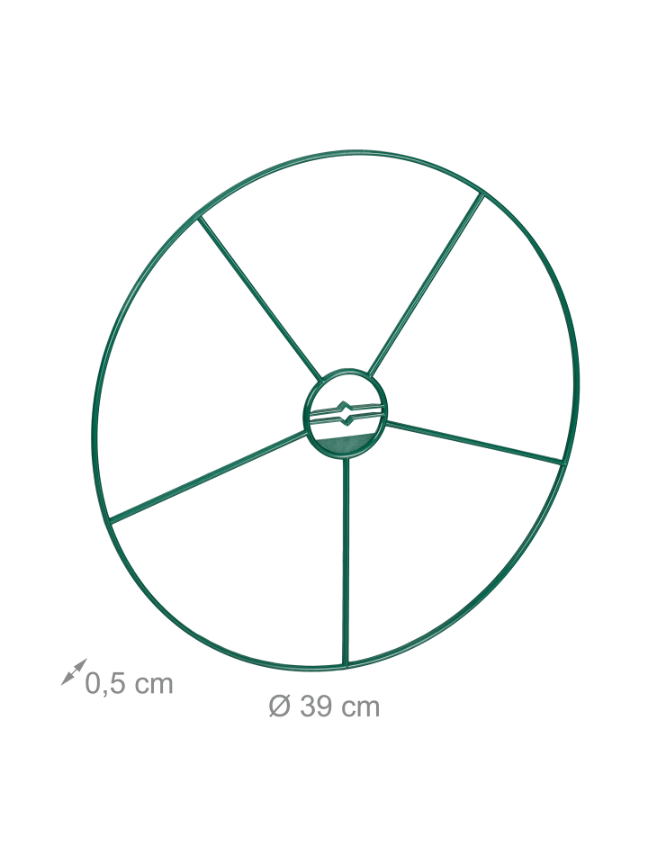 relaxdays 6 x Staudenringe in Dunkelgrün - (D)39 cm günstig kaufen onesize