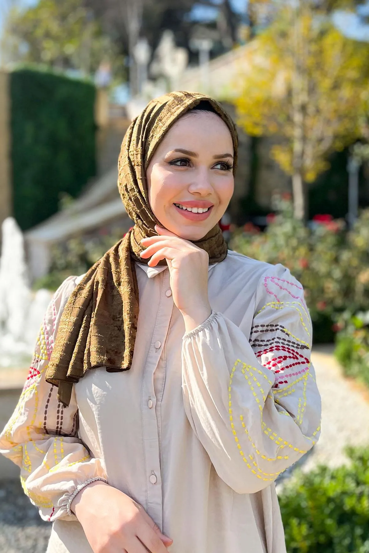 Armine  Trend Strickschal 3 - Ats3or-04 - Braun