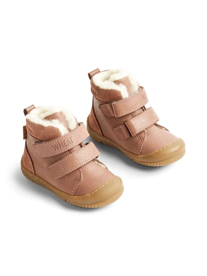 Wheat Leder-Winterboots in Rosa günstig kaufen
