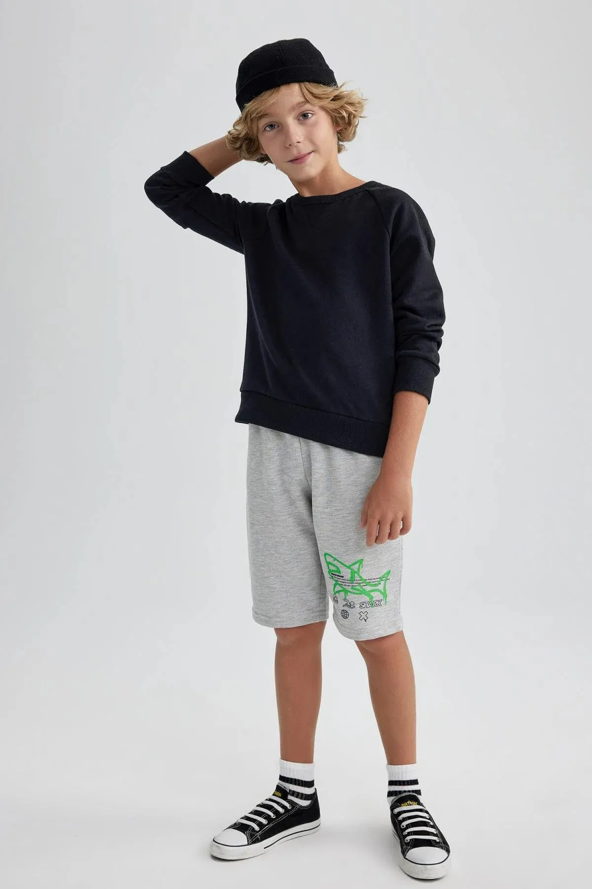 DeFacto  Jungen-Sweatshirt mit Rundhalsausschnitt