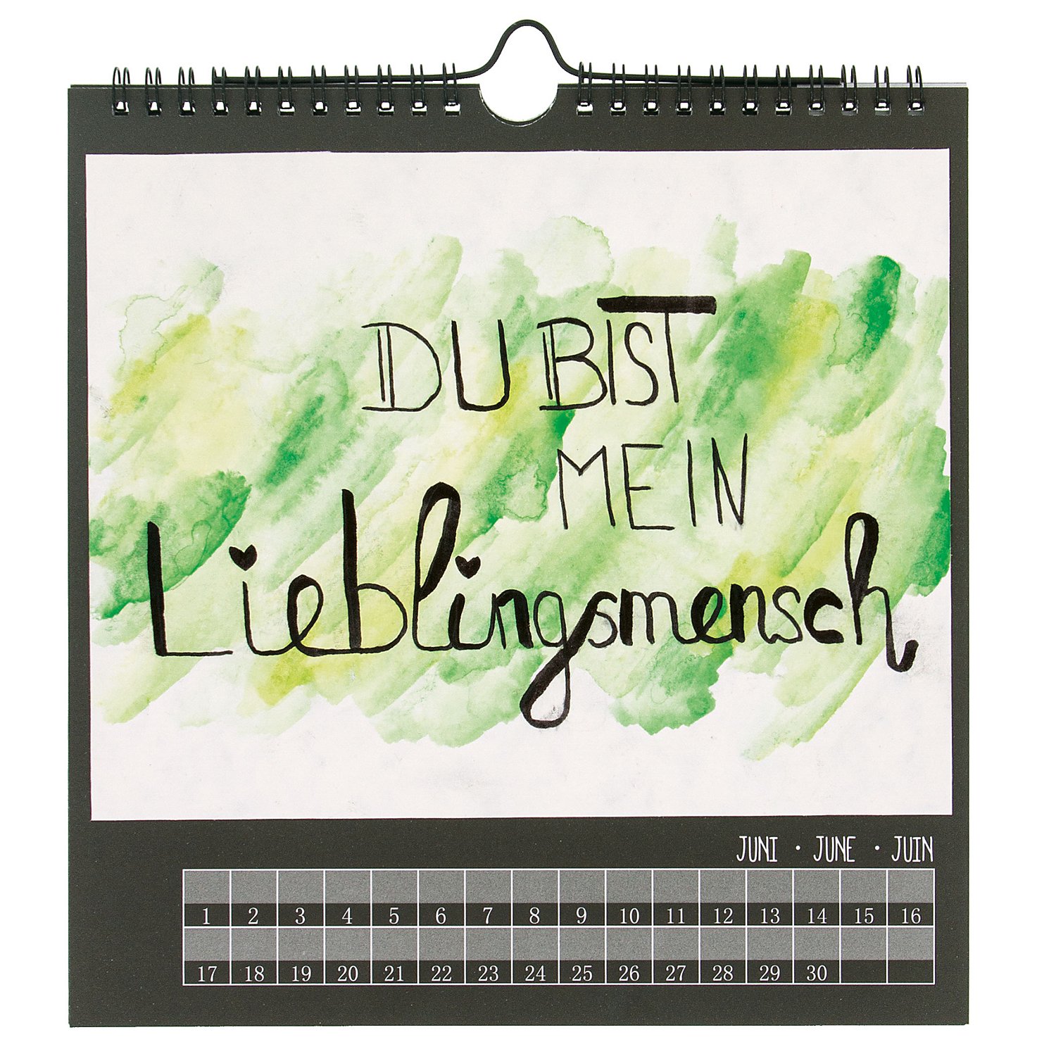 buttinette Bastel-Dauerkalender, schwarz, 23 x 24 cm