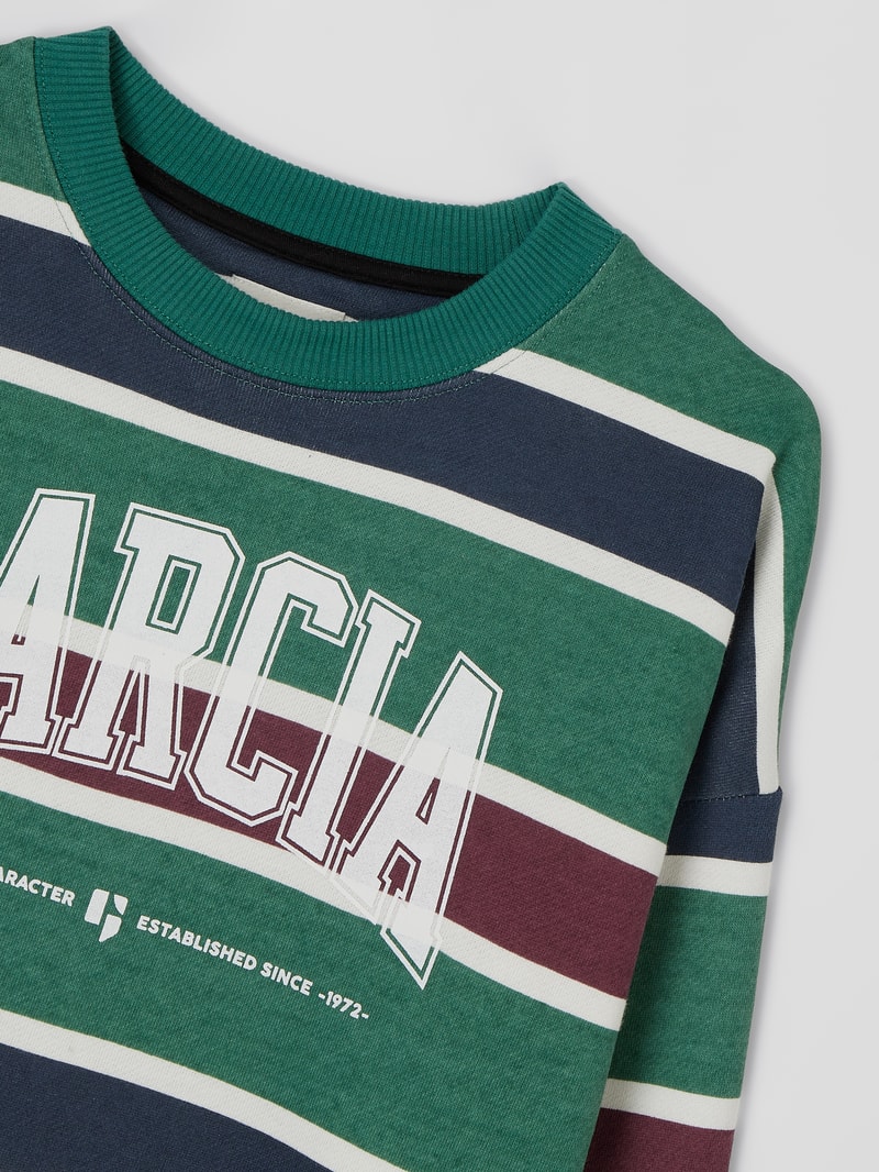 Sweatshirt mit Streifenmuster in mint