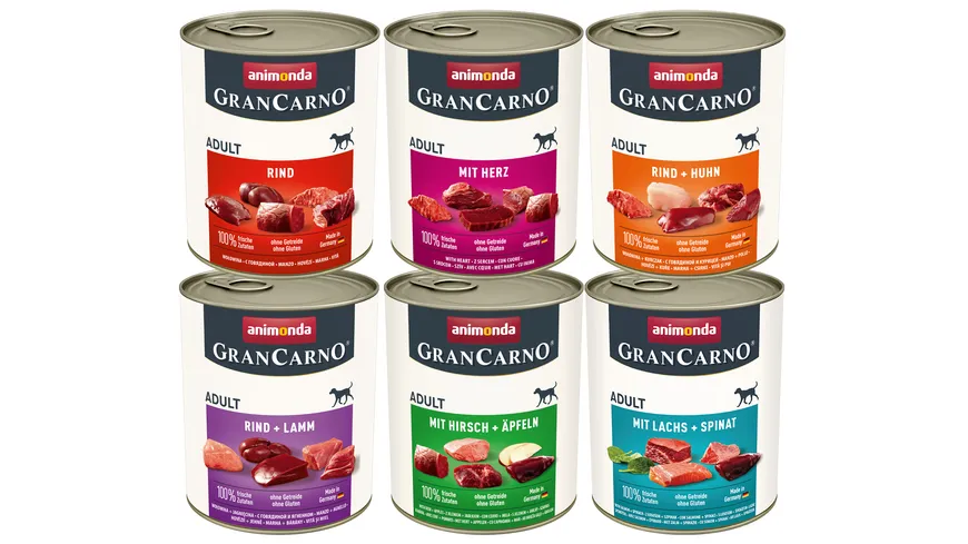 ANIMONDA Hundenassfutter GranCarno Adult 6er Pack 1600 g