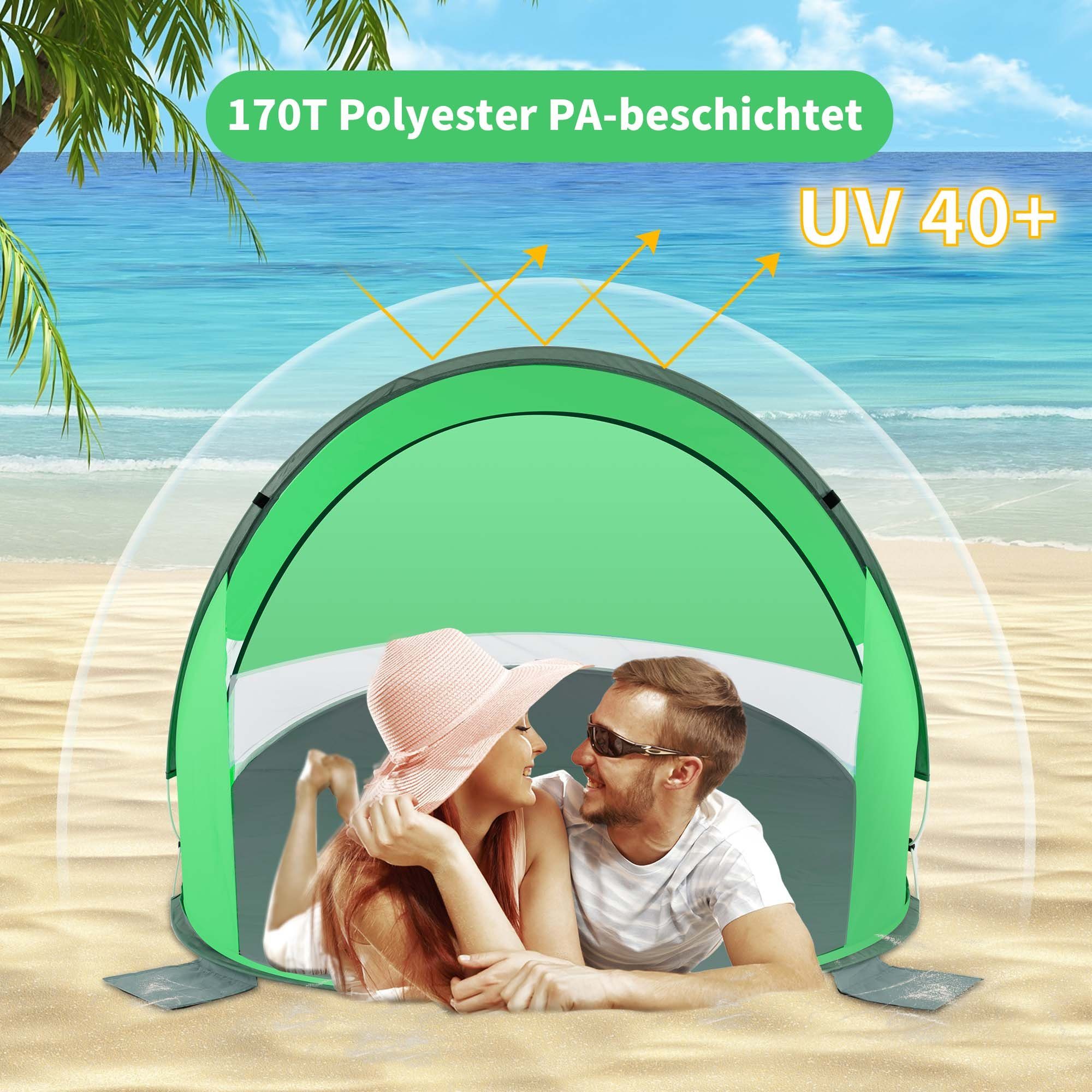 Duhome Strandmuschel, Strandmuschel Pop Up Strandzelt Wetter- und Sichtschutz Polyester Zelt