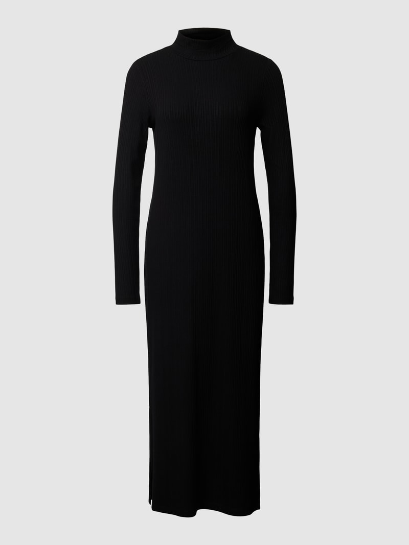 Strickkleid mit Stehkragen Modell 'Wipona' in schwarz
