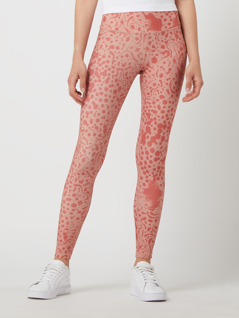 Sportleggings mit Allover-Muster in koralle