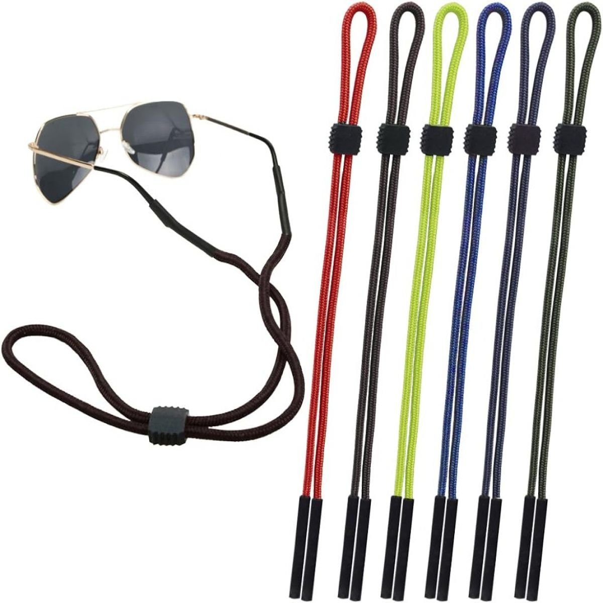 ZmdecQna Brillenband 6 Pack Nylon Elastic Cord Gläser Retainer Strap Band für Brillen