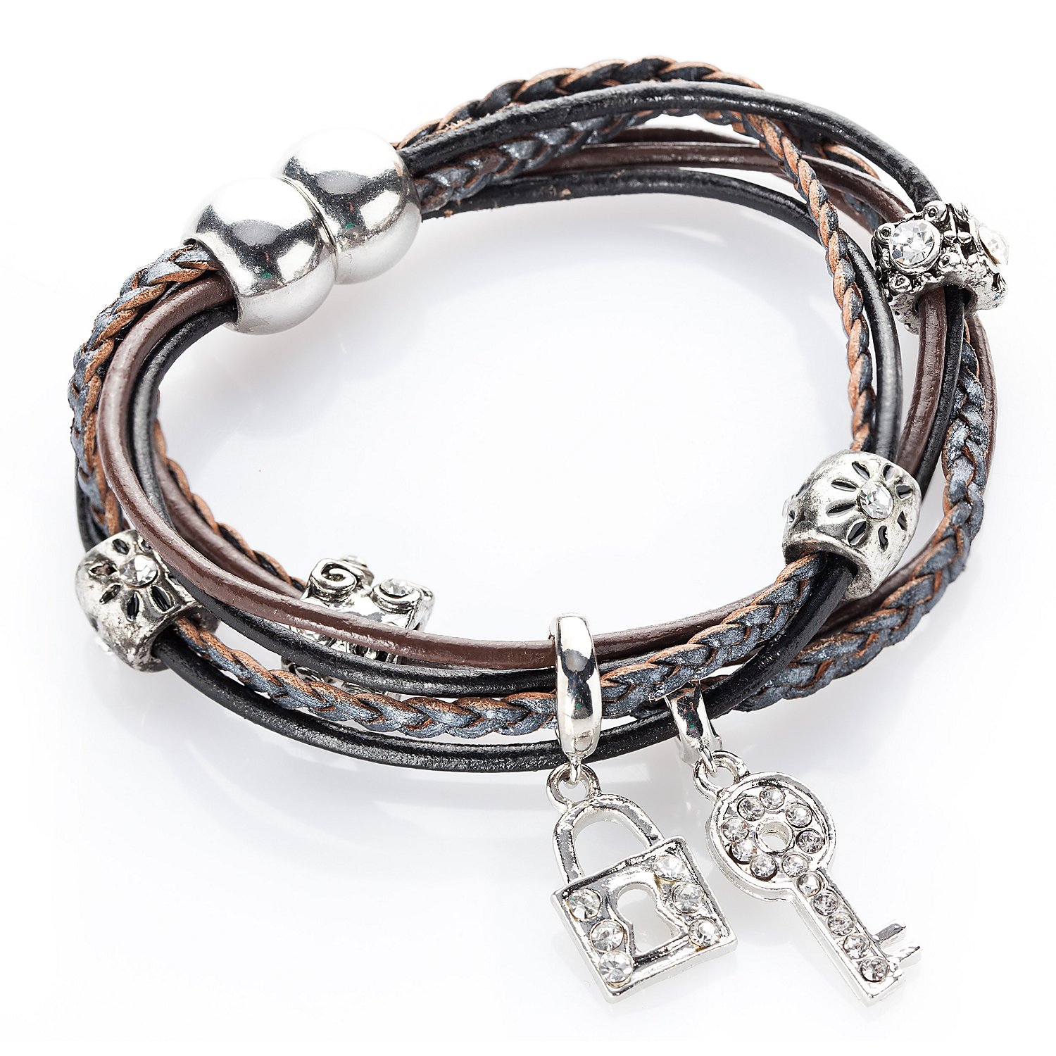 Magnetverschlüsse, silber, 2 Paar