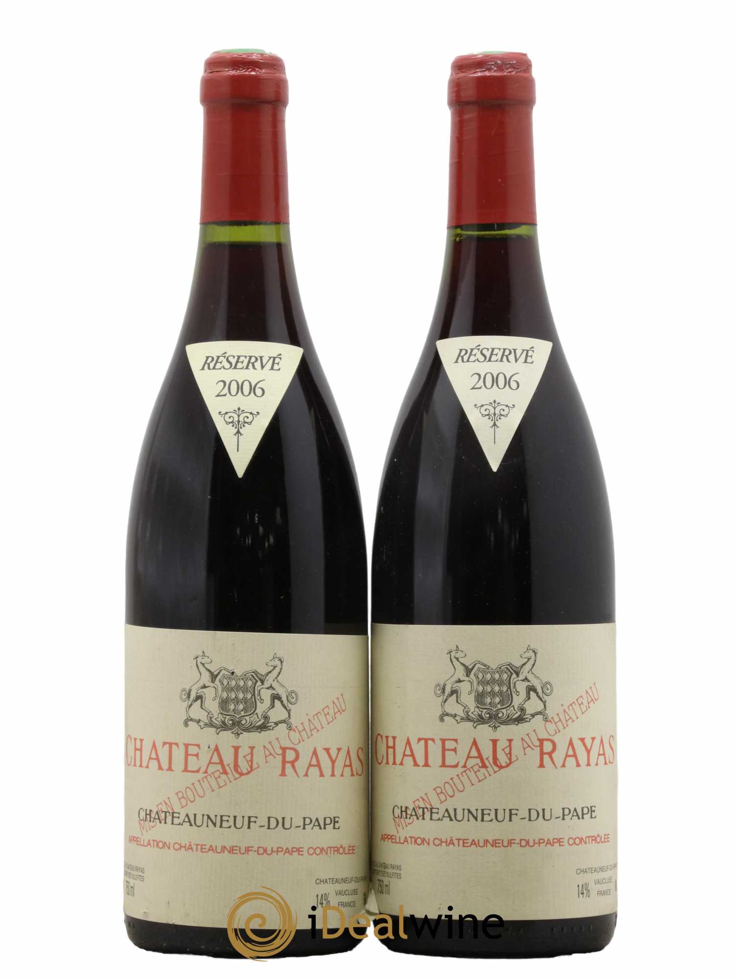 Châteauneuf-du-Pape Château Rayas Emmanuel Reynaud  2006 - Lot de 2 Bouteilles