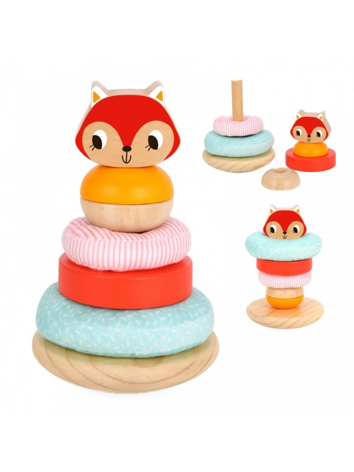 Tooky Toy Stapelturm Fuchs TH826 in bunt günstig kaufen onesize