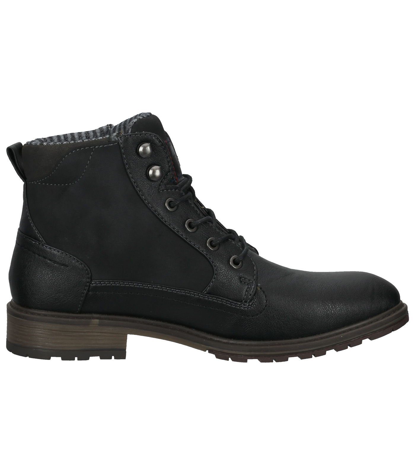 MUSTANG Stiefelette Lederimitat Schnürstiefelette