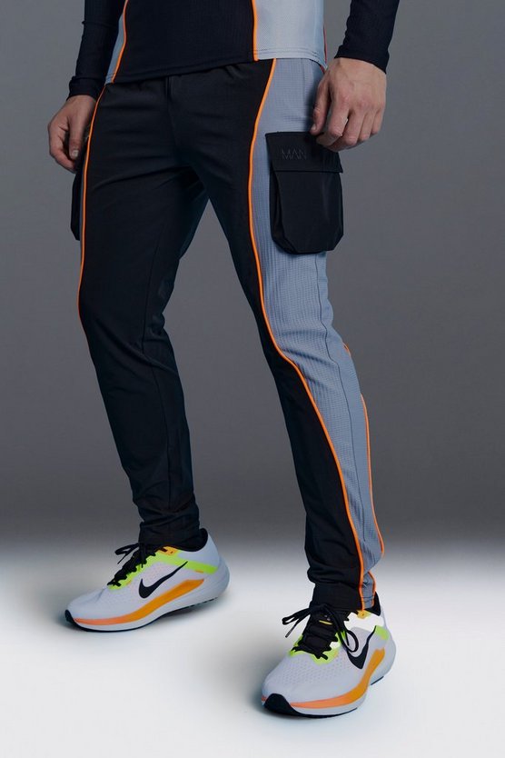 Man Active Colorblock Cargo-Jogginghose