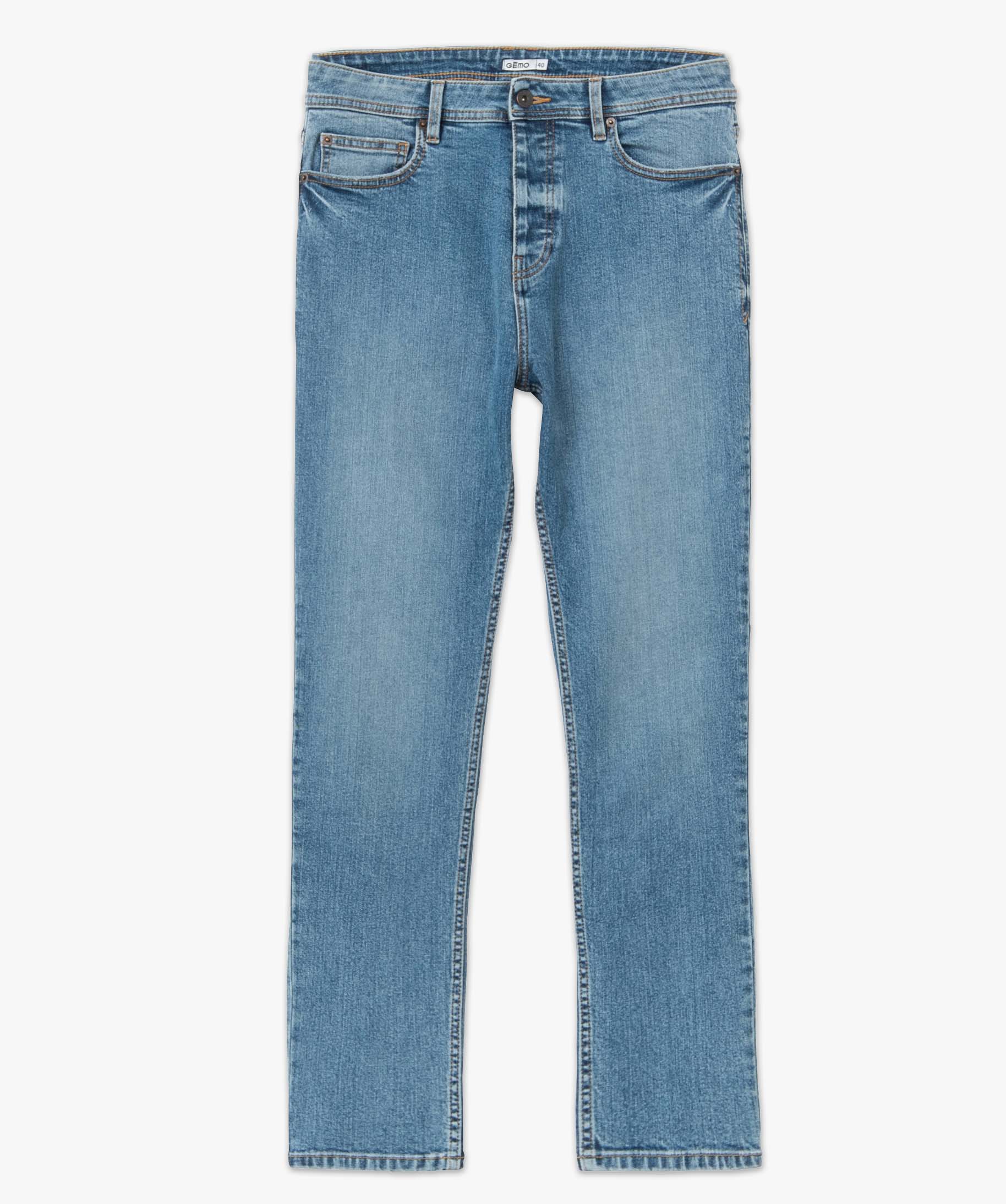 Jean homme coupe Tapered 5 poches stone | GEMO