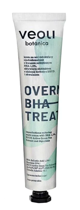 Veoli Botanica Overnight BHA Treatment Nachtcrème om onvolkomenheden te verminderen