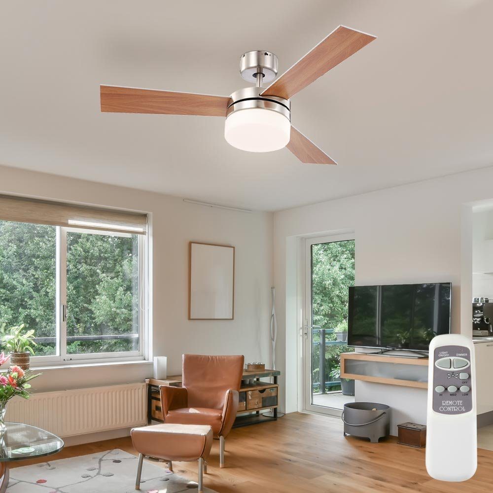 etc-shop Deckenventilator, Deckenventilator mit Fernbedienung 3 Stufen Vor-Rücklauf