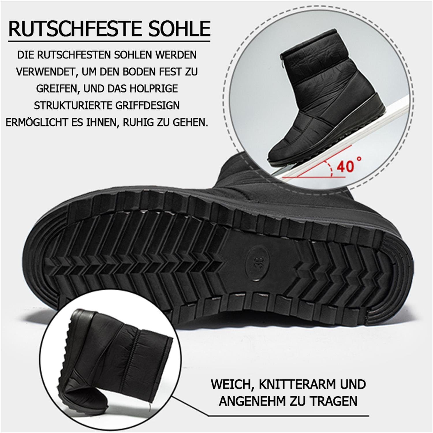TOPMELON Schneestiefel Winterschuhe Damen Gefüttert Wasserdicht Snowboots