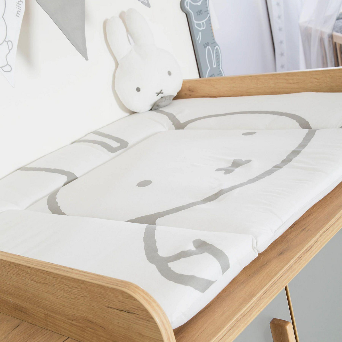 Wickelauflage soft Miffy grau