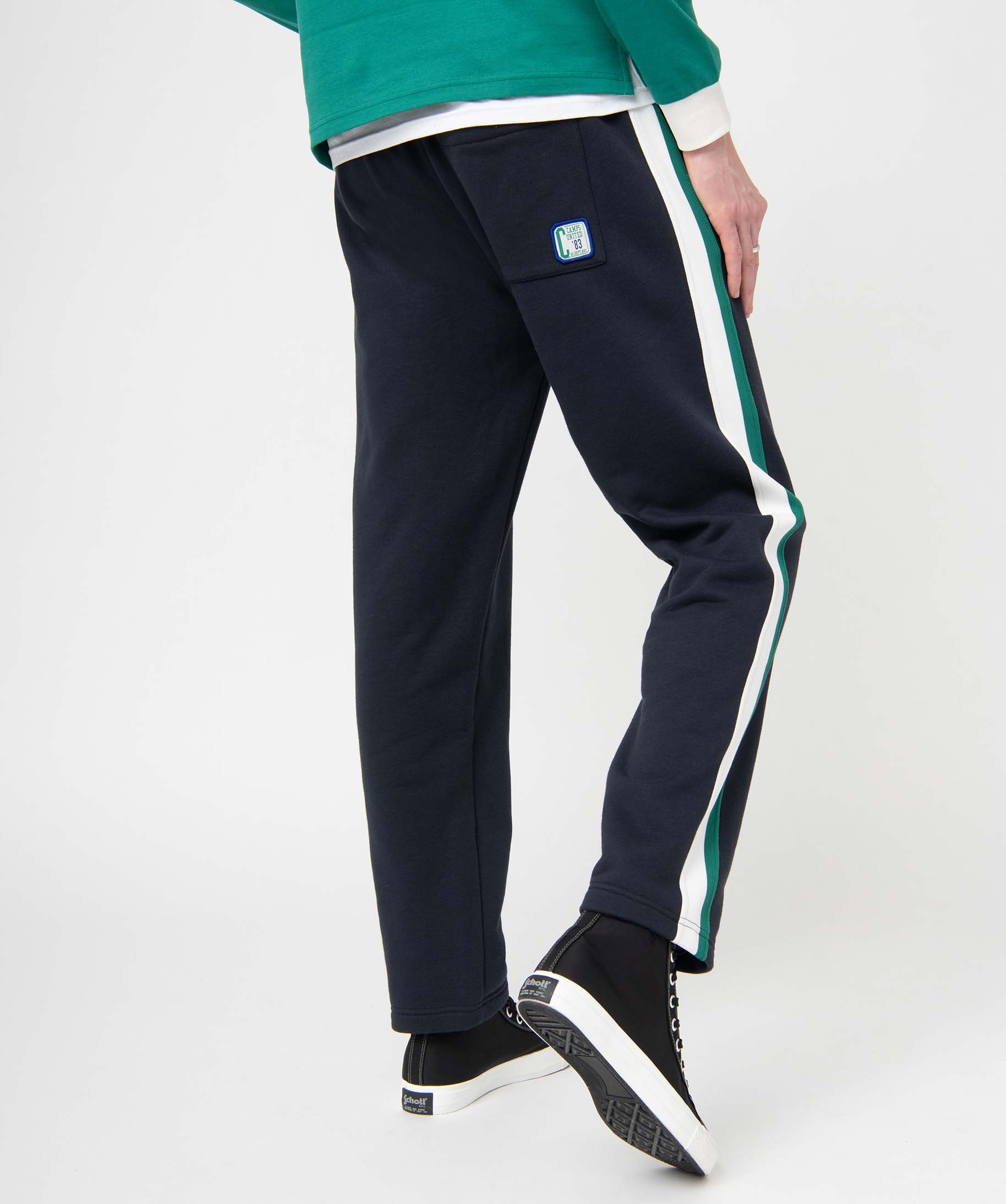 Pantalon de jogging homme coupe droite à rayures colorées ... bleu fonce | GEMO