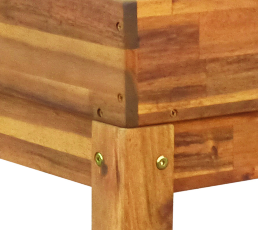 Hardin 1fachgut Pflanztisch aus Akazienholz mit Zinkplatte 111 x 49 x 91 cm FSC braun