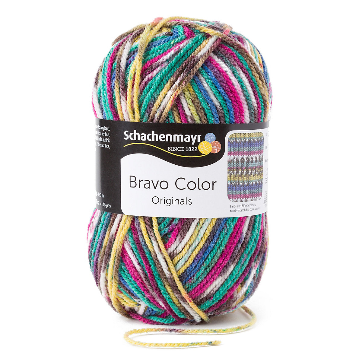 Handstrickgarne Bravo Color, 50g Jeans Jacquard