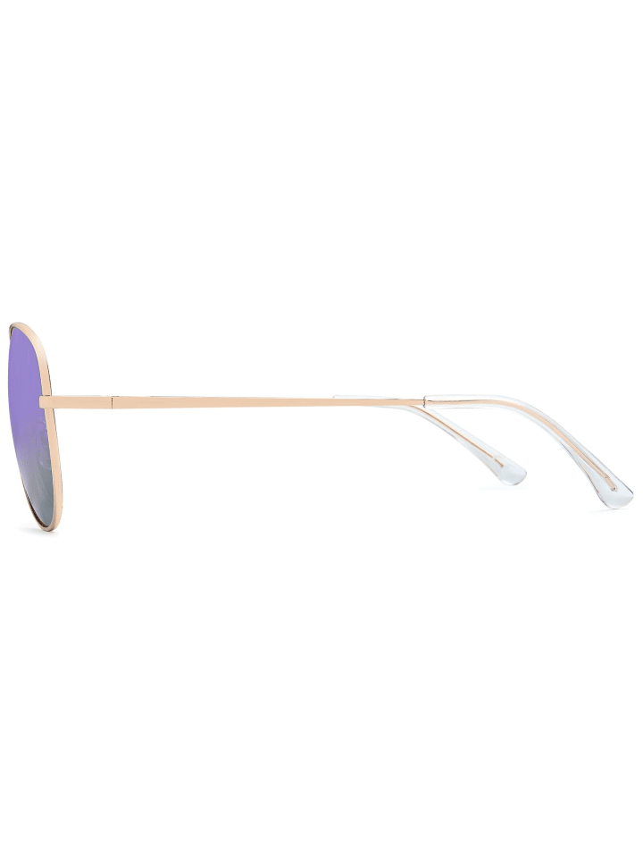 styleBREAKER Piloten Sonnenbrille in Gold / Lila verspiegelt günstig kaufen onesize