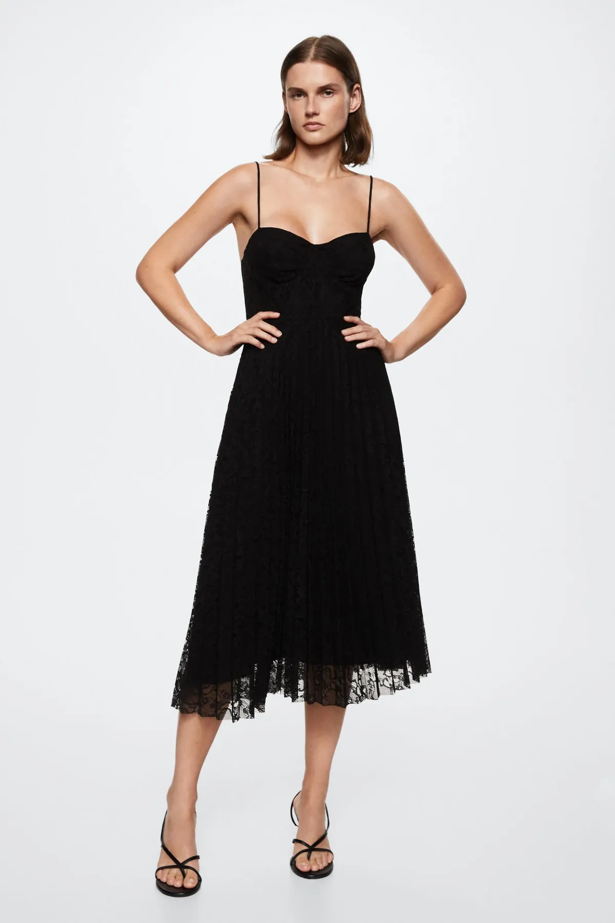 MANGO  Schwarzes Damenkleid 37065832