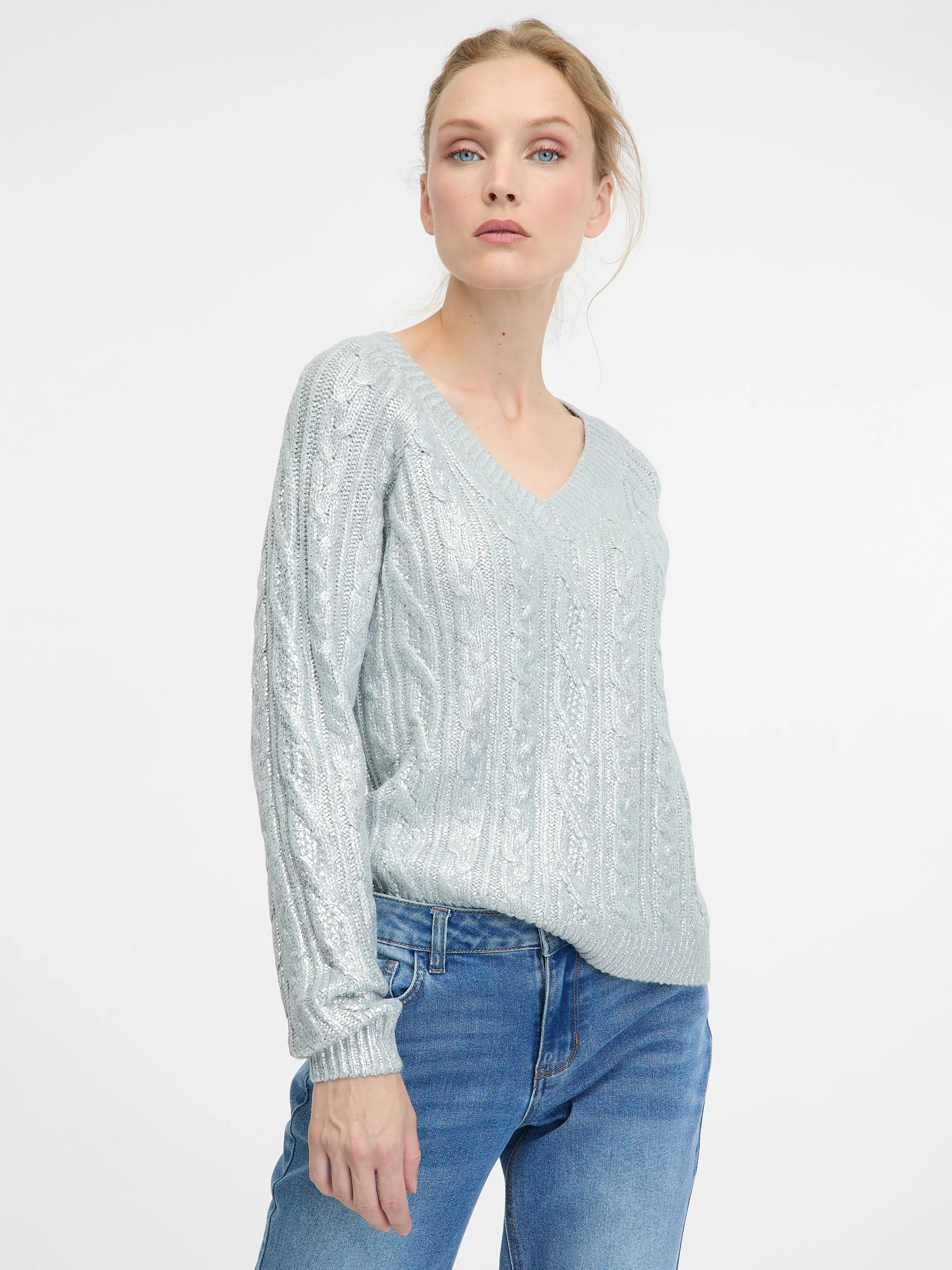 Graues Damen-Kurzarm-T-Shirt ORSAY