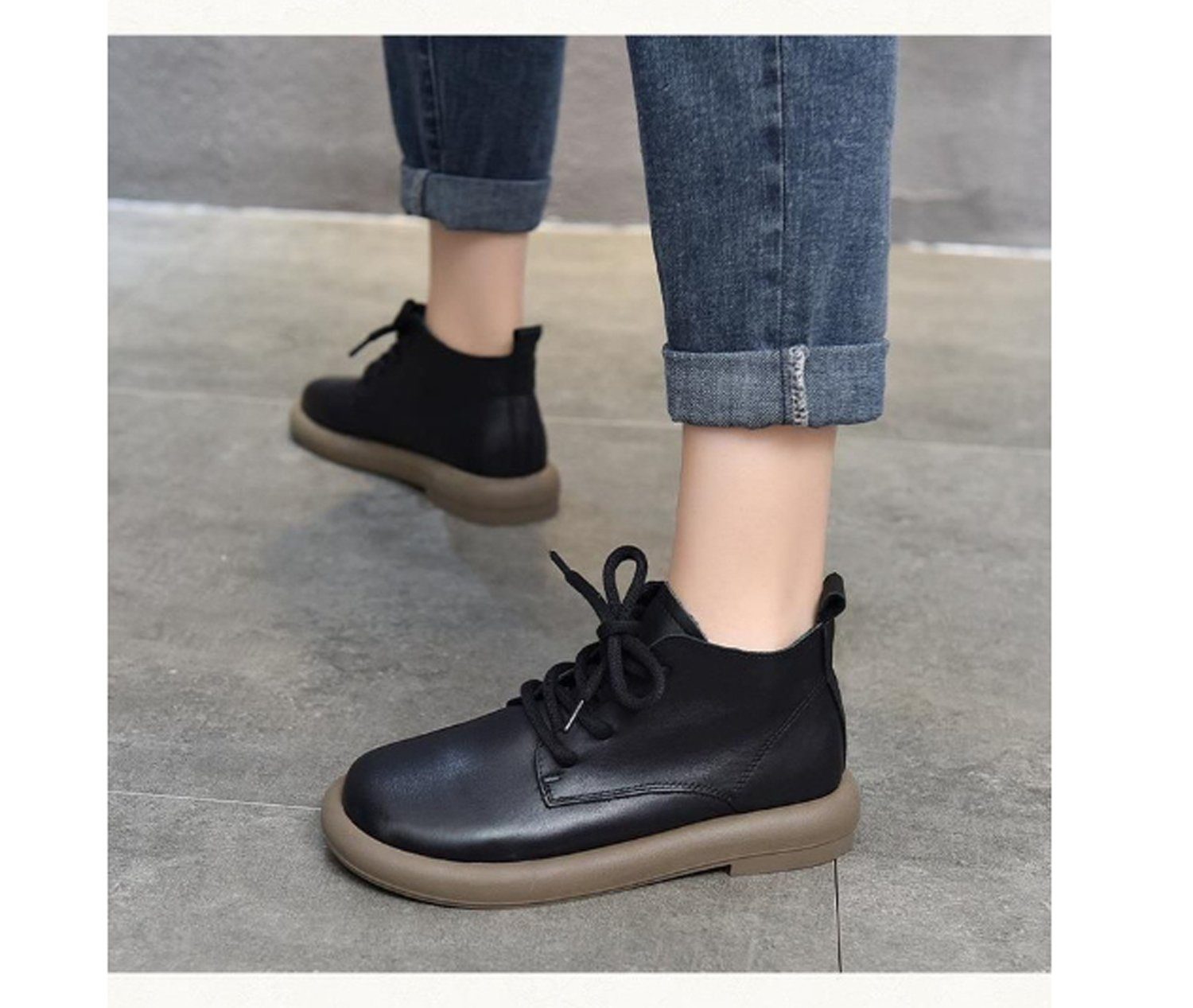 aikidio Hufglocken Retro-Stiefeletten mit Spitze und runder Spitze