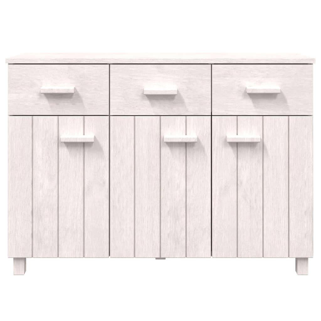 vidaXL Sideboard Sideboard HAMAR Weiß 113x40x80 cm Massivholz Kiefer (1 St)